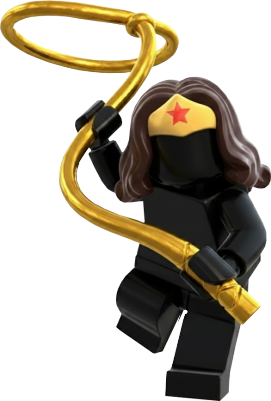 Minifigure Men in Bricks en mode Wonderwoman